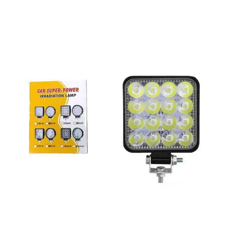 Προβολέας Τετράγωνος για Αυτοκίνητο 16 Led 48W 3cm – Car Super-Power Square - sukki.gr
