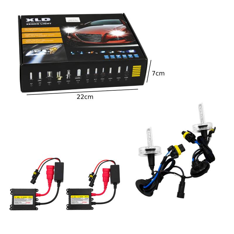 HID Κιτ Xenon HID 9006 6000K με Ballast 35W - 9006 6000K HID Xenon Kit with 35W Ballast - Image 2