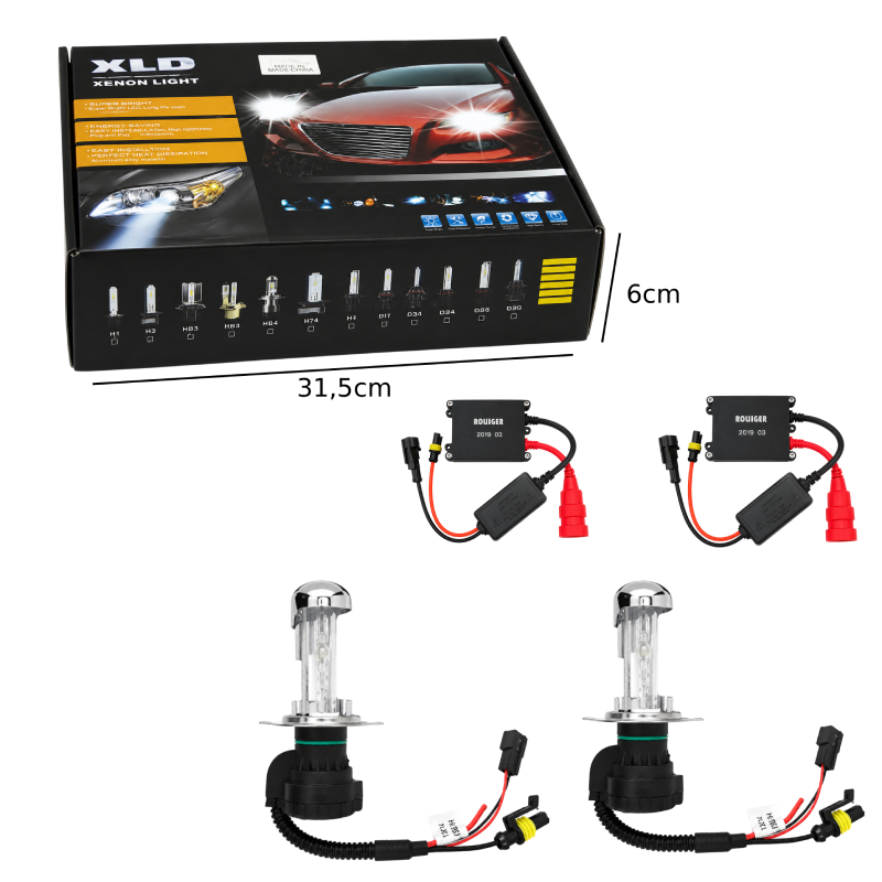 HID Κιτ Xenon H4-3 Bi-Xenon 6000K με Ballast 35W - Bi-Xenon Conversion Kit - Image 2