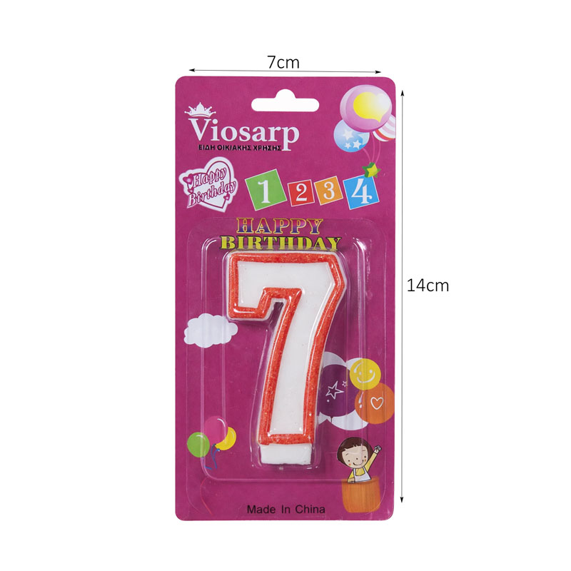 Κερί Γενεθλίων 7 – Birthday Number Candle Happy Birthday - Image 2