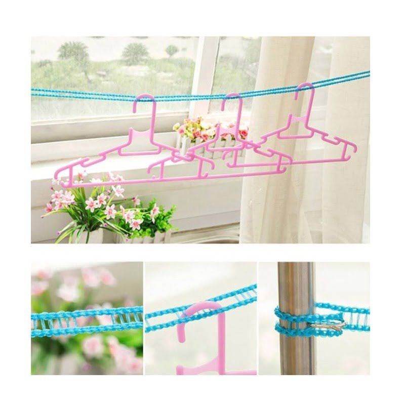 Σχοινί Απλώματος Ρούχων σε Κρεμάστρες 5m - Clothes line hanger stop rope - Image 4