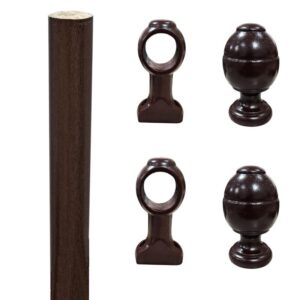 Σετ ξύλινο κουρτινόξυλο - Wooden Rod Set - sukki.gr