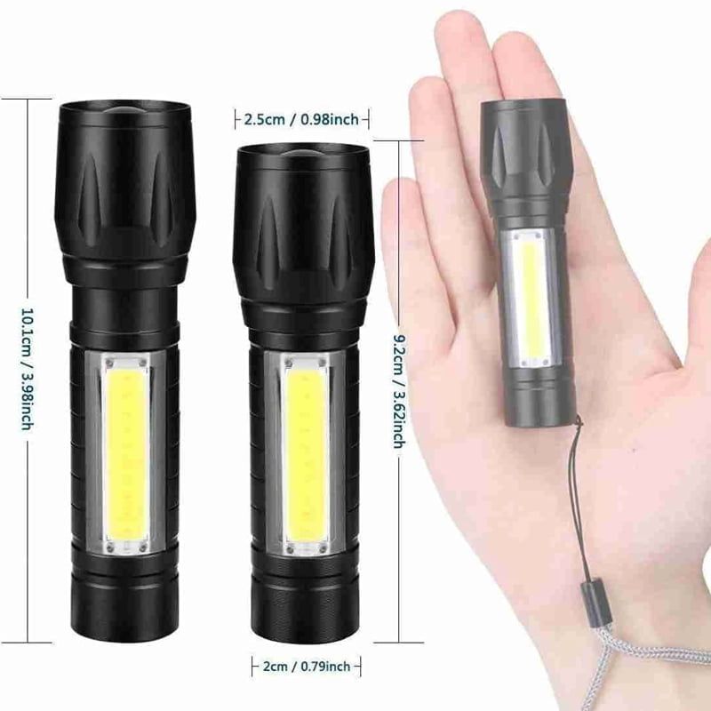 Μίνι Φακός Επαναφορτιζόμενος LED Τσέπης USB Charge 9cm - Small Flashlight - Image 2