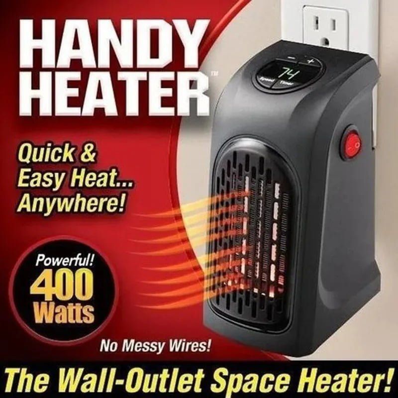 Φορητό αερόθερμο πρίζας 400W - Handy heater - Image 4