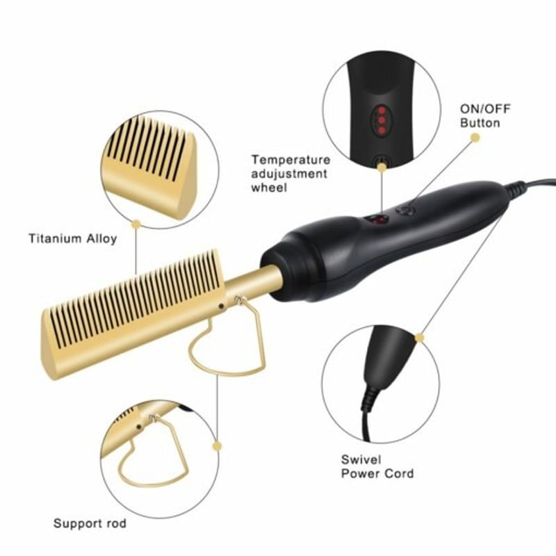 Ηλεκτρική Χτένα Μαλλιών και Γενιών - Hair Press Comb - Image 3