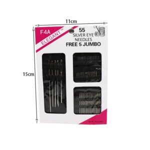 Βελώνες για ράψιμο 55τμχ - Silver eye needles 55pcs - sukki.gr