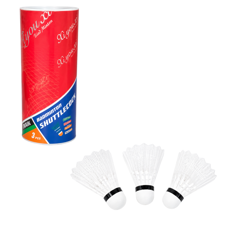 Σετ 3 Φτερά Badminton Προπόνησης σε Θήκη - Set of 3 Training Badminton Shuttlecocks in Tube - sukki.gr