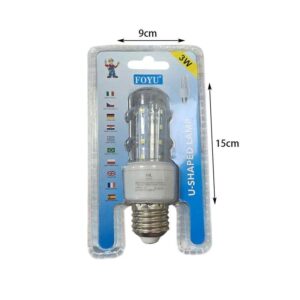 Alternative view of FOYU λάμπα σε σχήμα U 3W E27 - FOYU shaped light bulb 3W E27