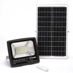 Στεγανός Ηλιακός Προβολέας IP67 Ισχύος 100W με Τηλεχειριστήριο σε Μαύρο χρώμα GD-8770 - sukki.gr