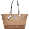 Ψάθινη τσάντα ώμου BY-31404 – Ασημί BAG TO BAG - sukki.gr