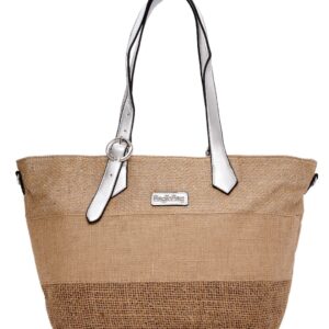 Ψάθινη τσάντα ώμου BY-31404 – Ασημί BAG TO BAG - sukki.gr