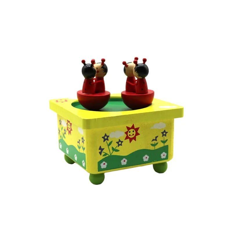 Ξύλινο Μουσικό Μαγνητικό Κουτί 10cm - Wooden music box - Image 3