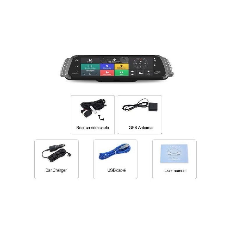 Smart Σετ Καθρέπτης με Κάμερα DVR Αυτοκινήτου 1080P με Οθόνη 10" WiFi & Κάμερα Οπισθοπορείας - Smart Car Rear View Mirror - Image 5
