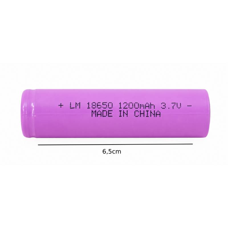 Μπαταρία Λιθίου Επαναφορτιζόμενη 18650 3.7V 1200mAh - Rechargeable 18650 Lithium Battery - Image 2