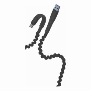 Alternative view of Καλώδιο φόρτισης micro USB ελαστικό 1.2m - Micro USB cable