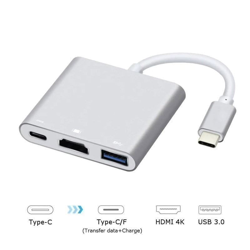 Andowl Type C σε HDMI Αντάπτορας με πολλές Θύρες Q-308 - Type C to HDMI - Image 2