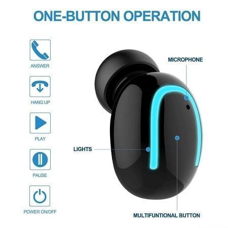 Andowl bluetooth ακουστικό με φόρτιστή ηλίου Q-B02 - Andowl super mini wireless headset solar charging case Q-B02 - sukki.gr