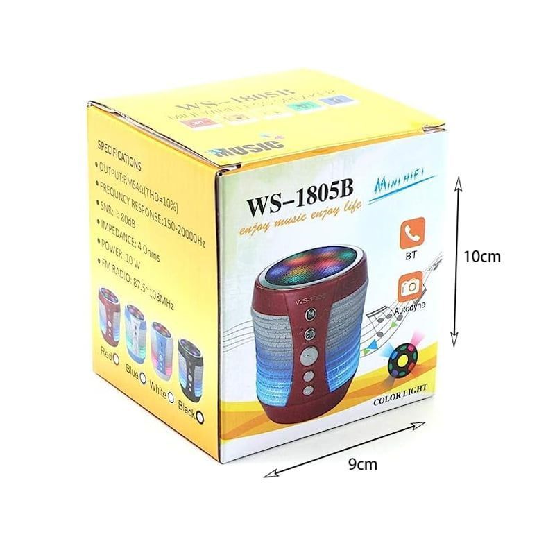 WSTER Φορητό Ηχείο Bluetooth WS-1805 – Mini Wireless speaker - Image 6