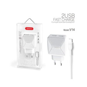 TRANYOO 5V γρήγορος φορτιστής 2USB 2.4A V14 – Fast charger - sukki.gr