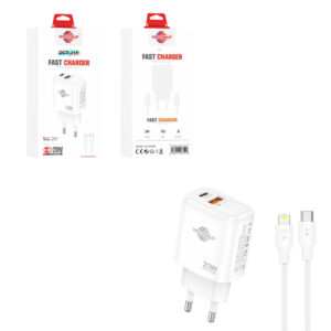 Wisdomup Φορτιστής Κινητού USB-C και USB με Καλώδιο Lightning σε Type-C 20W OCD-31P - Fast Charger with Lightning to Type-C Cable - sukki.gr