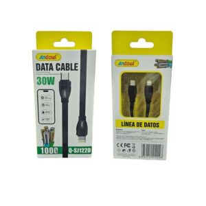 Andowl Καλώδιο δεδομένων Type C σε Lighting 30W Q-SJ122D - Data Cable - sukki.gr