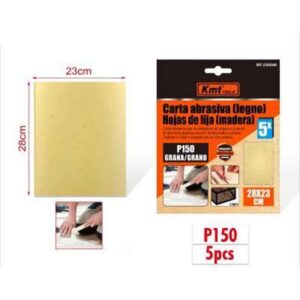KMT Γυαλόχαρτο Ξύλου P150 5τμχ 28x23cm - Abrasive paper - sukki.gr