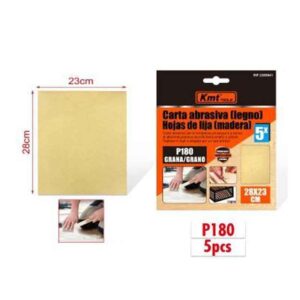 KMT Γυαλόχαρτο Ξύλου P180 5τμχ 28x23cm - Abrasive paper - sukki.gr