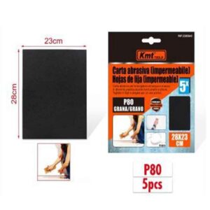 KMT Γυαλόχαρτο Αδιάβροχο P80 5τμχ 28x23cm - Abrasive paper - sukki.gr