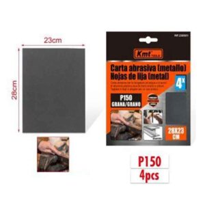 KMT Γυαλόχαρτο Μετάλλου P150 4τμχ 28x23cm - Abrasive paper - sukki.gr