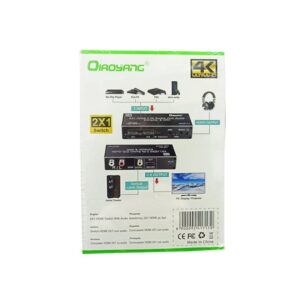 Alternative view of Qiaoyang HDTV switch Διακόπτης 2x1 HDMI με ήχο QA-HD152