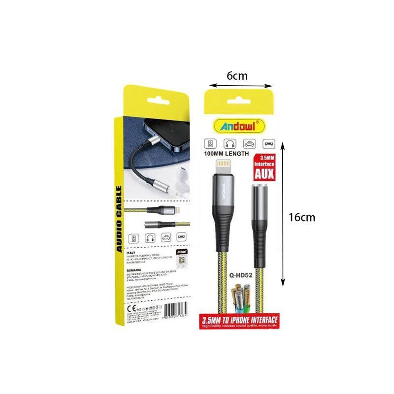 Andowl Μετατροπέας Lightning male σε USB-C female 1τμχ Q-HD52 - Audio Cable - Image 2