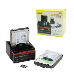 Andowl AN-Q-HD50 Docking Station για 2 Σκληρούς Δίσκους SATA 2.5" / 3.5" με σύνδεση USB 2.0 - All in 1 Multi-function HDD Docking - sukki.gr