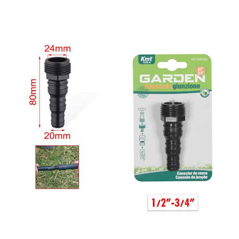 KMT Ρακόρ Ποτίσματος Σύνδεσμος Φις 1/2″-3/4″ 80 Χιλιοστών - Straight Connection - sukki.gr