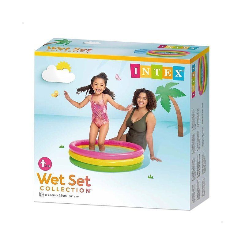 Intex παιδική πισίνα φουσκωτή #58924NP 86cm x 25cm - Wet Set Three-ring pool - Image 2