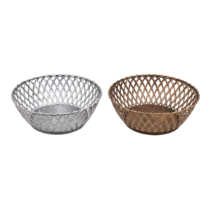 Διακοσμητικό Καλάθι Πλεκτής Όψης 20cm - Decorative Woven-Style Basket - sukki.gr