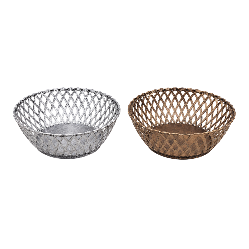 Διακοσμητικό Καλάθι Πλεκτής Όψης 20cm - Decorative Woven-Style Basket - sukki.gr