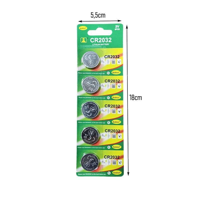 Σετ Μπαταριών Λιθίου CR2032 3V 5τμχ - Lithium Battery Set - Image 2