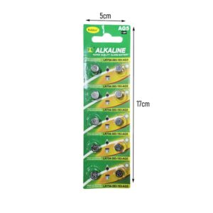 Alternative view of Σετ Αλκαλικών Μπαταριών LR754 1.5V 10τμχ - Alkaline Battery Set