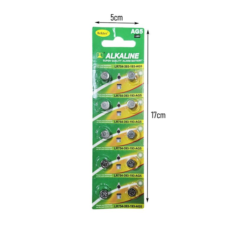 Σετ Αλκαλικών Μπαταριών LR754 1.5V 10τμχ - Alkaline Battery Set - Image 2