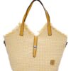 Ψάθινη τσάντα ώμου BY-31402 – Κίτρινο BAG TO BAG - sukki.gr