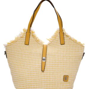 Ψάθινη τσάντα ώμου BY-31402 – Κίτρινο BAG TO BAG - sukki.gr