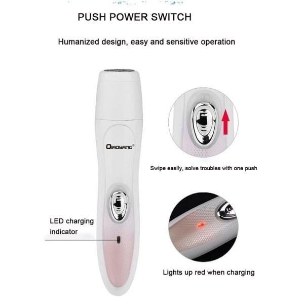 QIAOYANG 4 σε 1 ξυριστική μηχανή - 4 in 1 Shaver with lady epilator & shaving head QA-T590 - Image 3