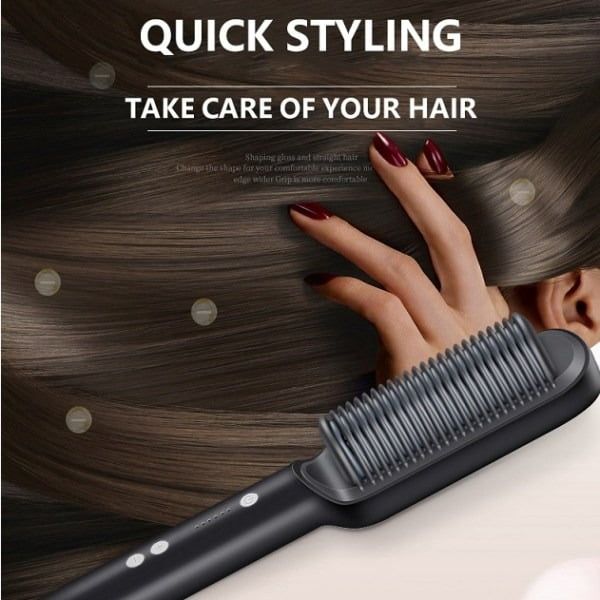 QIAOYANG Ηλεκτρική Βούρτσα για Ίσιωμα 45W QA-T08 - Straight curly comb - Image 4