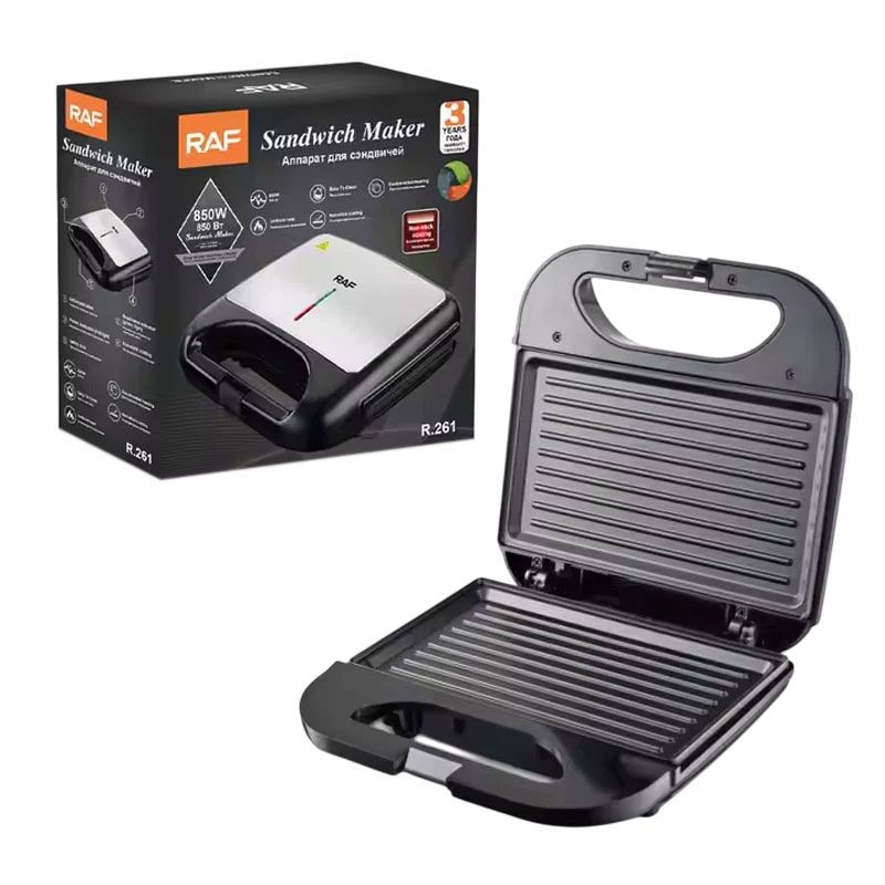 RAF Τοστιέρα με Αντικολλητικές Πλάκες 850W R.261 - Sandwich Maker with Non-Stick Plates - sukki.gr