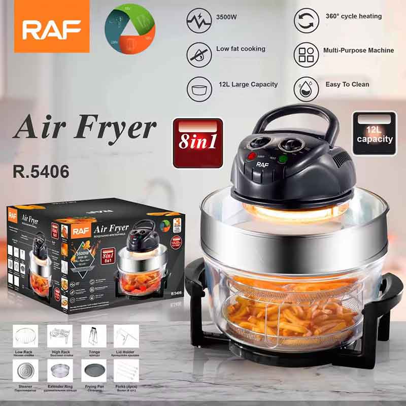 RAF Πολυλειτουργικό Φριτέζα Αέρος 8 σε 1 3500W 17l R.5406 - Multifunctional Airfryer Air Fryer Electric Fryer 3500W - Image 4
