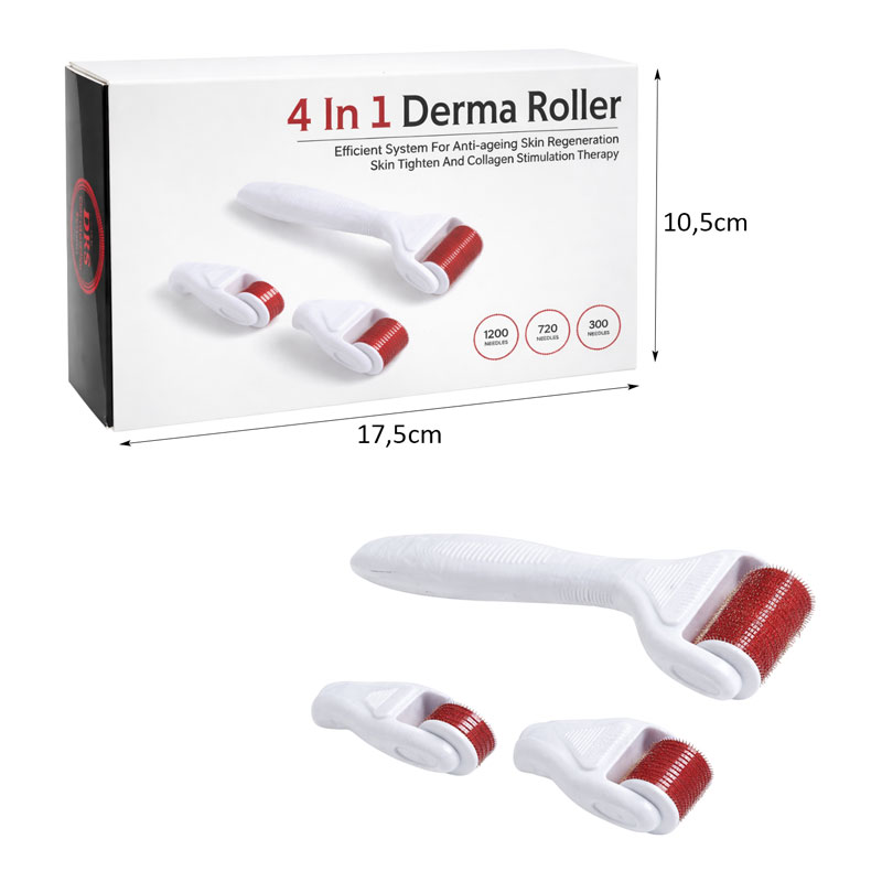 Συσκευή Περιποίησης Προσώπου Derma Roller 4 σε 1 για Περιποίηση Δέρματος - Derma Roller 4 in 1 Skin Care Set - Image 2