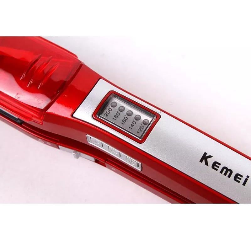 Kemei Πρέσα Μαλλιών με Ατμό και Κεραμικές Πλάκες Ionic 65W KM-3011 - Vapor hair straightener - Image 2