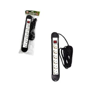 Qiaosheng πολύμπριζο 6 θέσεων με διακόπτη 5m 16A/250V~2500W - 6-position multi-socket with switch - sukki.gr