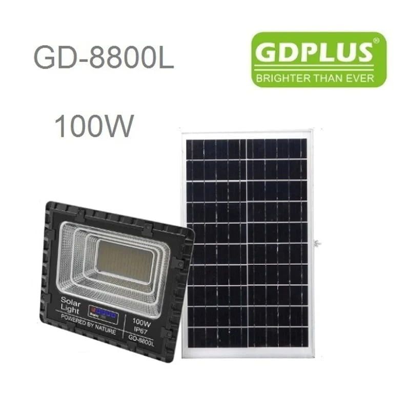 GDPlus Ηλιακός προβολέας τοίχου με τηλεχειριστήριο 100W GD-8800L - Solar Flood Light - sukki.gr