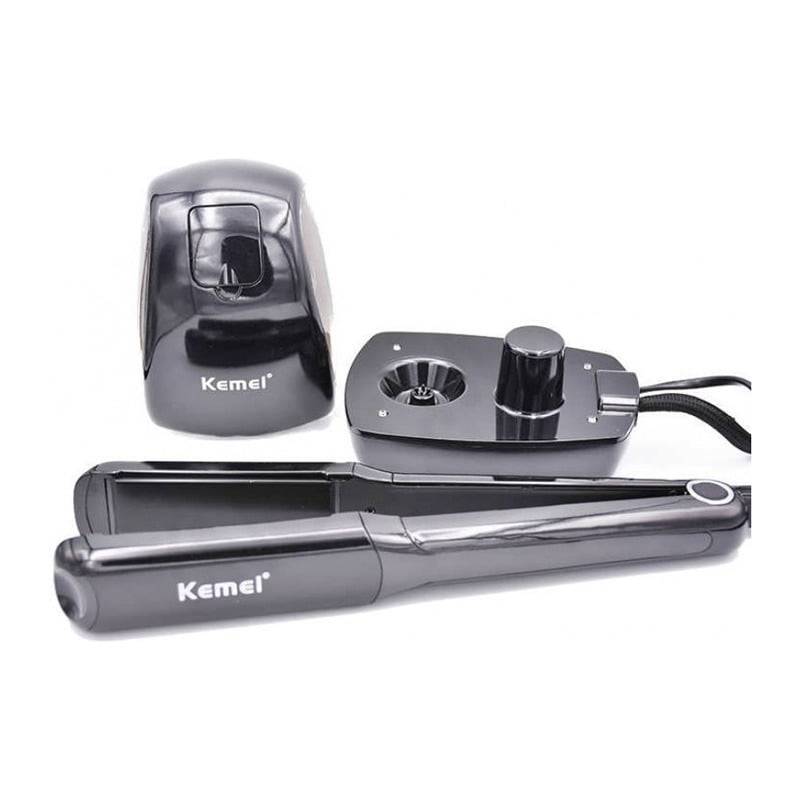Kemei KM-9090 Επαγγελματική Πρέσα Μαλλιών με Ατμό - Steam plywood - sukki.gr